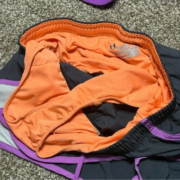 Under Armour Women's Purple and Gray Athletic Shorts Set - Picture 9 of 15